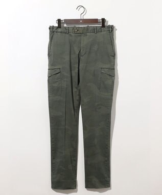JOSEPH ABBOUD 【イタリア素材/製品染め/ウエストも伸びる!】迷彩ガーメンドダイ パンツ カーキ系7