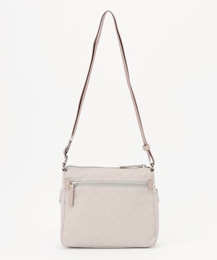 LA BAGAGERIE モノグラム　スクエアナイロンショルダー　SSサイズ アイボリー