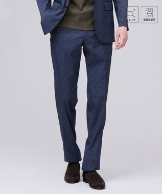 J.PRESS MEN 新色【MECHANICAL】【セットアップ対応 / 超軽量 / 清涼感 / 洗える】 ハイパワーストレッチ リネンルックパンツ_26年モデル