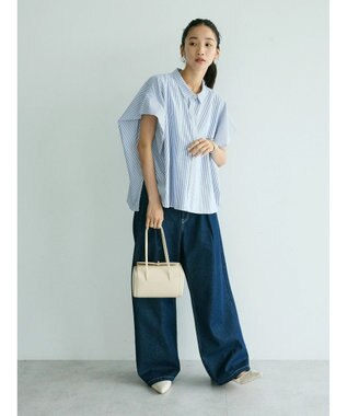CRAFT STANDARD BOUTIQUE ステンサイドソリッドストライプブラウス2 Stripe Blue