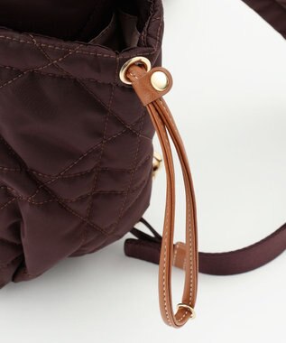 LA BAGAGERIE グリッドキルティングリュック ワイン