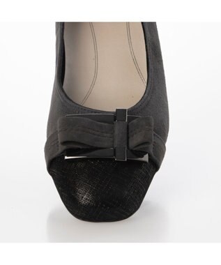 Riz raffinee 【3E】バックルリボンモチーフパンプス ダークグレー