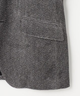 JOSEPH ABBOUD 【キングサイズ・ストレッチ/ソフト/軽量/JAPANファブリック】ストレッチベロア ジャケット ライトグレー系