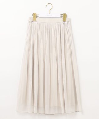 ANY SIS シャイニープリーツ スカート ベージュ
