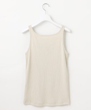 自由区 L 【洗える】ソフトリブ タンクトップ ベージュ