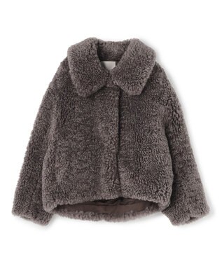 UNFILO エコファー ステンカラーコート モカ