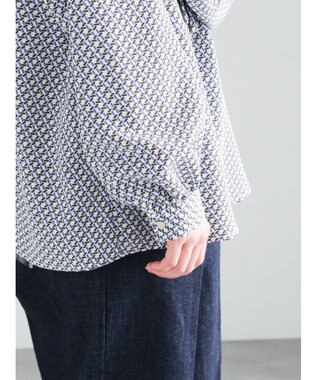 Te chichi パターンアソートボウタイブラウス《2026 spring catalog item》 ブルー