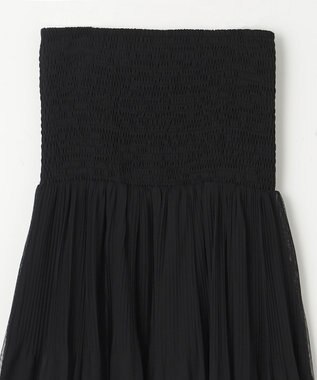 GRACE CONTINENTAL プリーツコンビベアワンピース ブラック