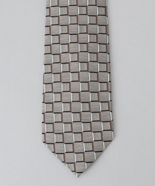 GOTAIRIKU GOTAIRIKU別注【日本製】シルク ネクタイ_チェック織り ベージュ系4