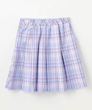 ANY KIDS プリーツ スカパン サックスブルー×チェック