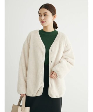 Green Parks ・ＳＵＧＡＲ　ＳＰＯＯＮ　２ｗａｙフラワーキルトブルゾン Ivory