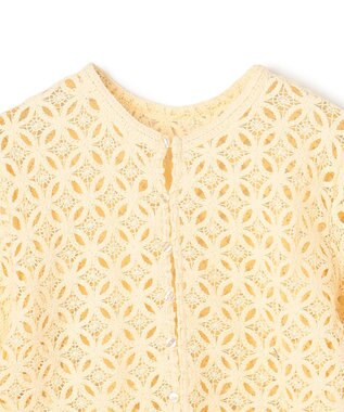 UNFILO L 【前後着用可能】ラッセルレース 2WAYプルオーバー イエロー