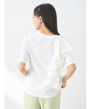 earth music&ecology アシメフリルプルオーバー Ivory