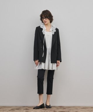 GRACE CONTINENTAL ピークドダブルジャケット ブラック