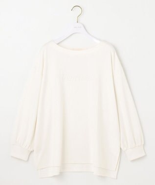 ANY SIS 【洗える】ミニ裏毛エンボスロゴ カットソー アイボリー