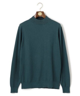 J.PRESS MEN 動きやすさにこだわった立体設計【洗える】コットンカシミヤモックネック ニット グリーン系