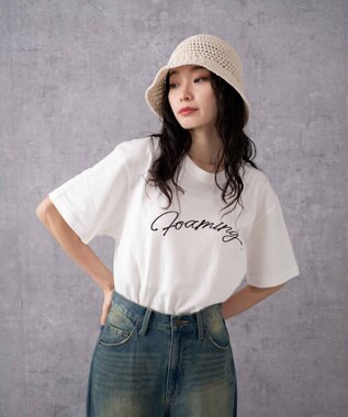 WEGO クロシェ編みハット ホワイトアイボリー