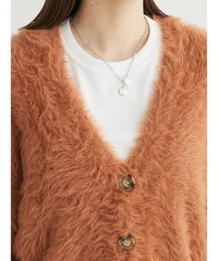 Green Parks ・Ｐｅｔｉｔ　Ｆｌｅｕｒ　シャギーニットカーディガン Orange