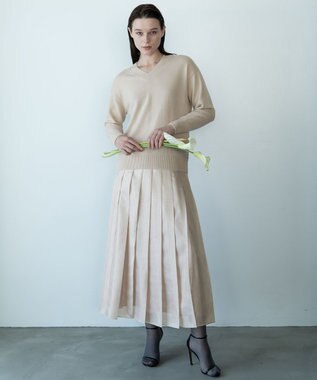 自由区 【カトリエムブーケ】Soyeux touche バックリボンプルオーバーニット エクリュ