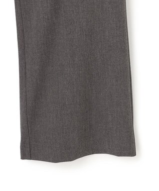 UNFILO 【セットアップ着用可/ウエストゴム】マイビューティ セミフレアパンツ チャコール