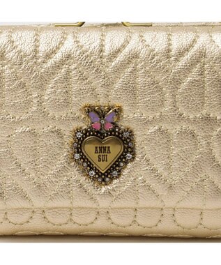 ANNA SUI ドリーミー 口金二つ折り財布 ゴールド