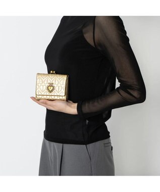 ANNA SUI ドリーミー 口金二つ折り財布 ゴールド