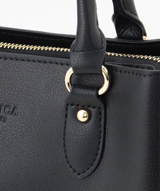 LA BAGAGERIE 【MONICA】スクエア2WAYハンドバッグ ブラック