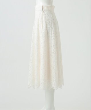 23区 L 【R(アール)】フラワーコードレース スカート オフホワイト系
