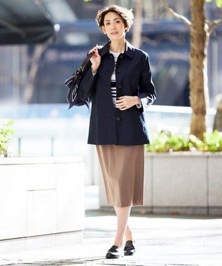 J.PRESS LADIES Ville de Paris スクエア プリント スカーフ ネイビー系5