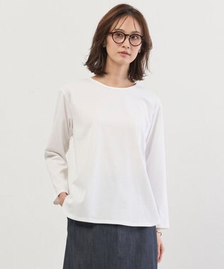 J.PRESS LADIES S ベーシックジャージー シャツテール カットソー