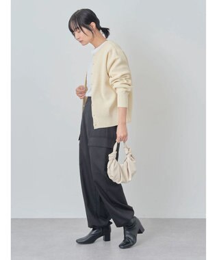 Green Parks ２ｗａｙ　パール釦ニットプルオーバー Ivory