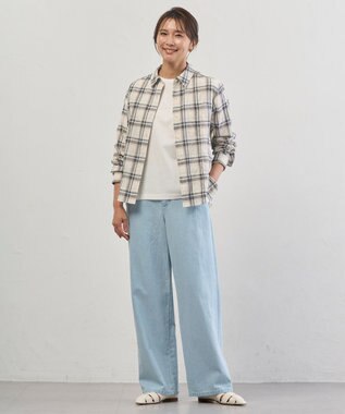 J.PRESS LADIES S メタリックロゴ ロンＴ ホワイト系