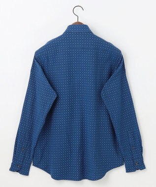 JOSEPH ABBOUD 【キングサイズ・オーガニックコットン使用・自然なストレッチ性】JOE COTTON ストレッチオックスペイズリー シャツ ネイビー系5