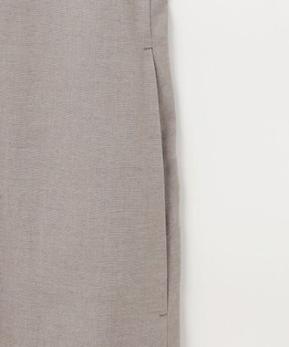 J.PRESS LADIES 【洗える】麻ポリエステルストレッチ ワンピース モカシャンブレー系