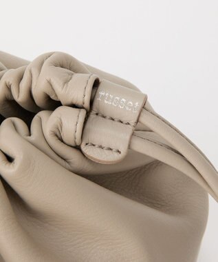 russet レザー巾着4WAYショルダーバッグ(CE-1454) GrayBeige