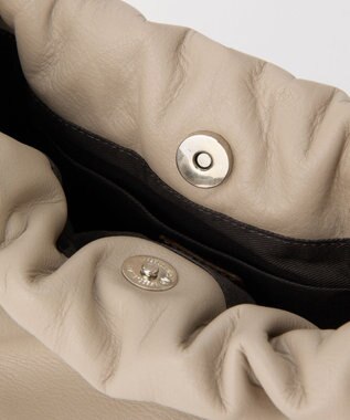 russet レザー巾着4WAYショルダーバッグ(CE-1454) GrayBeige