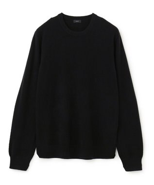 JOSEPH HOMME ピュアカシミヤ　クルーネックニット ブラック系