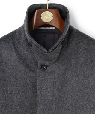 J.PRESS MEN ウールとカシミヤの品格素材【定番】ウールカシミヤビーバー ドレスショートコート_25年モデル ライトグレー系