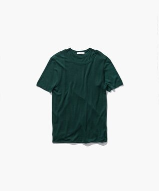 ATON SILK BLENDED CIRCULAR RIB | フィットレイヤードＴシャツ GREEN