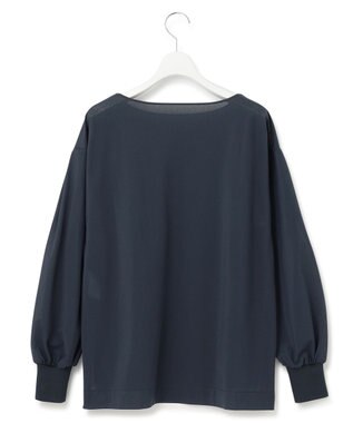 23区 【洗える】クリアトリコットジャージー ボートネック カットソー グレイッシュブルー