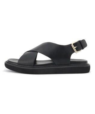 23区 【Oggi8月号掲載】クロス サンダル ブラック系