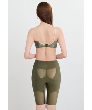 WACOAL ブラジャー 着やせシルエット 脇から背中のラインすっきり Gカップまで対応 大きいサイズ レディース BXC405 /ワコール オリーブ