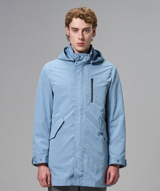 JOSEPH HOMME 新素材【高機能素材/ライナードッキング対応】トラセアナイロンタッサー　モッズコート スカイブルー系