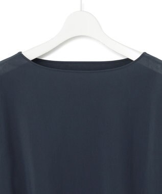 23区 【洗える】クリアトリコットジャージー ボートネック カットソー グレイッシュブルー