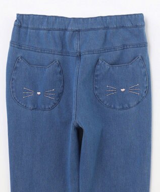 ANY KIDS カット デニム パンツ ブルー