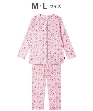 WACOAL パジャマ 長袖 長ズボン 綿100%(本体) 天竺素材 ミントン レディース NDX563 /ワコール ピンク