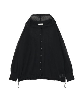 Green Parks リングドットニットパーカー Black
