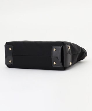 LA BAGAGERIE ツイルナイロン×エナメル 2WAYトートバッグ Sサイズ ブラック