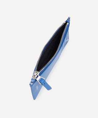 LIBERTY. アイフィス ブルー ジップド カード ケース コーンフラワーブルー