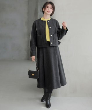 ANY SIS S ラインポイント ニット ライトイエロー